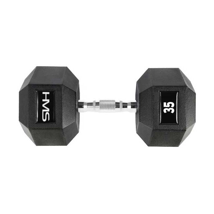 HMS PREMIUM 35 KG HEXAGONÁLNÍ JEDNORUČKA – hexagonální jednoruční činka
